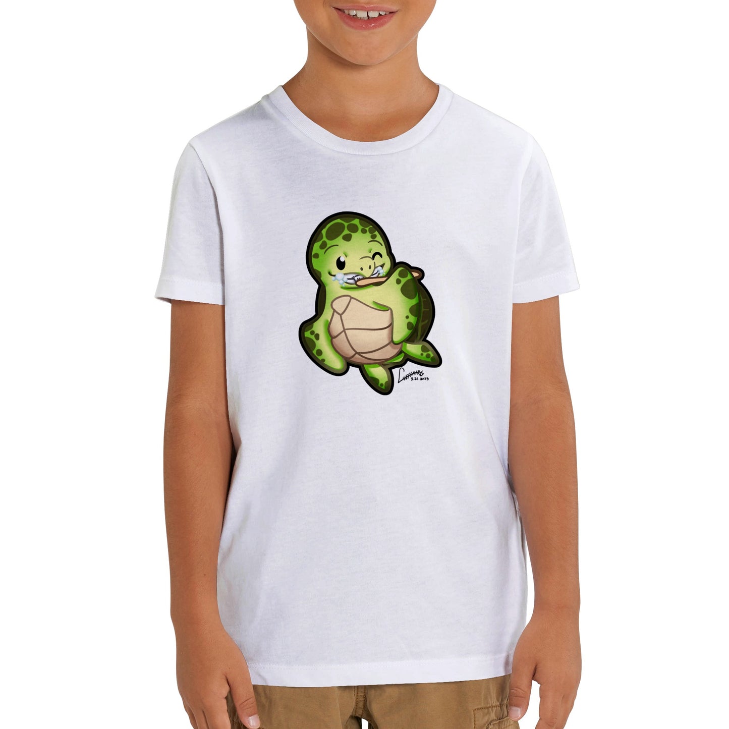Sea Turtle Organic Kids Graphic T-shirt