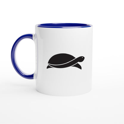 SeaTurtle White 11oz Ceramic Mug with Color Inside