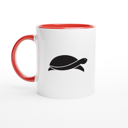 SeaTurtle White 11oz Ceramic Mug with Color Inside