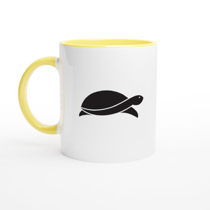 SeaTurtle White 11oz Ceramic Mug with Color Inside