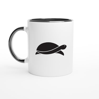 SeaTurtle White 11oz Ceramic Mug with Color Inside